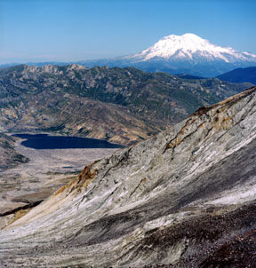 Mount Rainier from Mount St. Helens