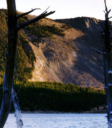 Earthquake Lake Landslide Close-Up