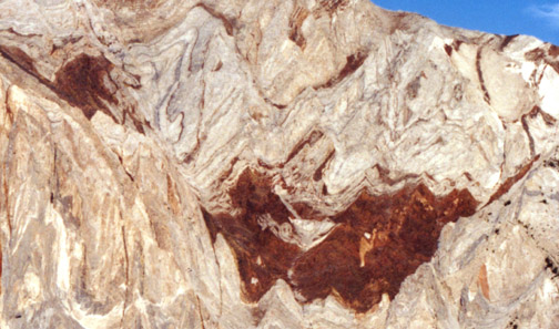 Close-Up of Sandstone Bedding in the Sevehah Cliff