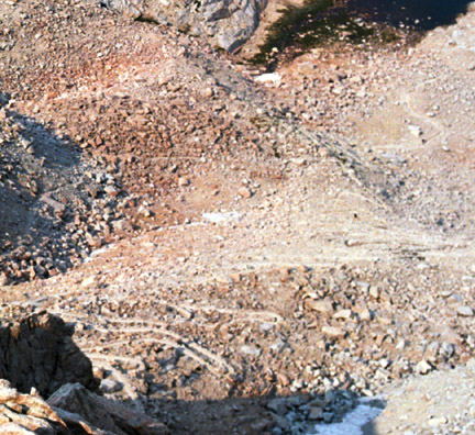 Close-Up of the 97 Switchbacks along the Mount Whitney Trail