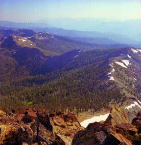 Trinity Alps from Mount Eddy
