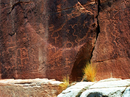 Close-up of Vermilion Cliff Rock Art